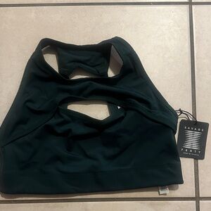 NWT Savage X Fenty Dark Green Cutout Racerback Sports Bra Sz 1X